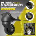 Luggage Wheels Replacement Wheel for Luggage Suitcase Repair 360 Rotating Suitcase Replacement Wheels with 4 Mounting Holes