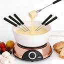 Artestia Electric Dip Warmer & Fondue Pot with Adjustable Temperature  Multi-Purpose Cheese Dip, Queso, Nacho Cheese Sauce, Gravy, Broth Fondue & Hot Fudge Warmer for Parties, White
