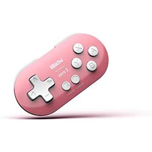 8Bitdo Zero 2 Bluetooth Gamepad Keychain Sized Mini Controller for Switch, Windows, Android, macOS & Raspberry Pi(Pink Edition) - Nintendo Switch