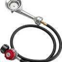 Veralune Taper High Pressure Cast–Iron Propane Burner Head, with 20 PSIG Adjustabl Regulator, Taper Burner Head for Turkey Frye, Outdoor Cooking, Camping