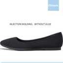 Obtaom Round Toe Women Flat Shoes Slip on Girls Dress Black Ballet Flats (Black) Size 6