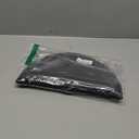 SHACOS Round Placemats Set of 6 Woven Round Table Mats 15 inch Braided Border Washable Cotton Polyester Circle Place Mats, Black