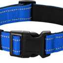 Reflective Dog Collar Padded with Soft Neoprene Breathable Quick Release Basic Dog Collars for Medium Dogs Blue Boy Girl (M:width 3/4"neck 14-20.5"), Blue 