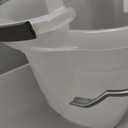 Casabella Cleaning Bucket Rectangular for Mopping or Storage with Handle and Built-In Pour Spouts, 4-Gallon, Clear