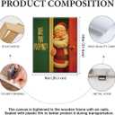 YJIKRTVT Funny Santa Bathroom Wall Art, Are You Pooping, Rustic Farmhouse Christmas Bathroom Artwork, Humorous Santa Claus Canvas Print, Funny Holiday Toilet or Restroom Wall Decor, 8x10 Inches