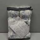 Blue Floral Curtains 84 inch Length Back Tab Farmhouser Living Room Light Filtering Curtains Blue Pattern Print on Cream White Linen Curtain Panel Minimalist Aesthetic Sketch Style Vintage Room Decor