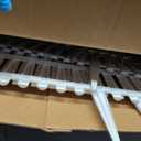 DOITOOL Flexible White Picket Fence Garden Border, 5 Pcs Decorative Landscape Edging Fences, Grass Lawn Flowerbeds Plant Borders, White (Overall Length 120 Inches)