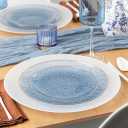Icicles Plates Blue Gold Rim Combo 7"+10" Case of 96 (4 packs x 24)