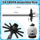 VIHOSE 4 Pcs SX180DA Lateral Assembly with Center Pipe, GMX600NM Valve Clamp 8 to 8.5 inch, GMX600F Ring, Drain Cap Assembly Compatible with Hayward SX180LA