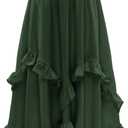 Bridesmay Women's Tiered Ruffle Renaissance Skirts 2026 (Green, L)