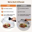 Glass Microwave Splatter Cover, Microwave Cover for Food with Standup Handle, Dishwasher Safe, Food Safe, Clear Microwave Plate Splatter Guard Lid with Vent Hole, House Essentials for Gift, 9.5inch