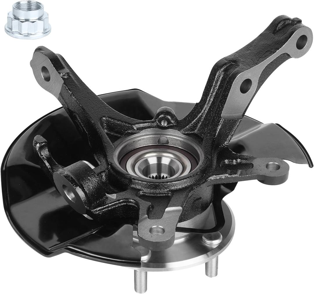 Front Left Driver Side Steering Knuckle & Wheel Bearing Hub Assembly for Honda Civic 2012 1.5L 1.8L L4, Not for SI model, LK097, 51216-TR3-Y00, 51216-TR0-A00