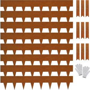 WORTH Garden Corten Steel Pre-Rusted Lawn Landscape Edging 8-Pack 6" x 40"