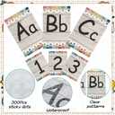 Gilprop 37 Pcs Wood Grain Alphabet for Classroom Wall Decor
