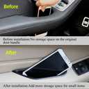 Black Front Row Door Side Storage Box Handle Pocket Armrest Phone Container Fits on Mercedes Benz E Class E350 E400 E500 E63 AMG W212 2010 2011 2012 2013 2014 2015