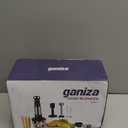 Ganiza Immersion Blender Handheld, 6 in 1 Hand Blender Stainless Steel Blade, 15 Speed Stick Blenders Electric, 800ml Mixing Beaker, 600ml Chopper, Whisk, Frother, Potato Masher (Black)