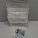 Suzile 4 Pcs Pegboard Bins Plastic Bins Set 7.9 x 3.3 x 4.7'' Pegboard Containers with Metal Hooks Organizing Assortment Accessories for Organizing Storage Tools Storage Workbench Garage (Clear)