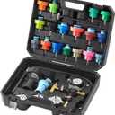 VEVOR 28 pcs Universal Radiator Pressure Tester Kit, Coolant Pressure Tester Kit with Manual Pump and Color-Coded Test Caps, Coolant Vacuum Refill kit for Cars Motorcycles Trucks Cooling System