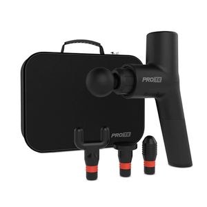 PROfit Percussion Muscle Massage Gun, Rechargeable Deep Tissue Full-Body Massager with Multiple Attachments
