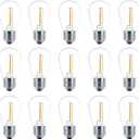 Meconard Shatterproof LED S14 Replacement Light Bulbs,E26 Medium Screw Base, Vintage Edison Bulbs Equivalent to 11 Watt, Fits for Commercial Outdoor Patio String Lights, 2200K Warm White, 15 Pack