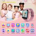 ZUODUN Kids Watches for Girls Toys Age 4-12, Smart Watch for Kids with Camera, 26 Puzzle Games, Alarm Clock, Pedometer, Audiobook, Learn Card, Toddler Watch Birthday Gift for 8 9 10 Year Old Girl