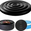 4.5 FT Inflatable Hot Tub Cover,Energy Saving Lid for Round Hot Tub,Outdoor Inflatable Hot Tub,Inflatable Insert Insulated Lid Replacement (Black)