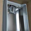 Stainless Steel Cat Litter Box, Odor Free Metal Litter Box with High Sides Lid, Open Top Low Entry Litter Pan Include Scoop Easy Cleaning Anti-Scratch Kitty Cat Box Anti-Urine Leakage, Non-Sticky, M (Light Grey(17.5 in))