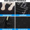 Dog Mat for Back Seat Extender for Dogs,Dog Bed for Car,Pet Cover for Hammock for Car,Hard Bottom Car Seat Cover for Dogs (Black, for Truck)