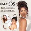 HMD Tousled Updo Messy Bun Hair Piece Hair Extension Ponytail With Elastic Rubber Band Updo Extensions Hairpiece Synthetic Hair Extensions Scrunchies Ponytail Hairpieces for Women(Dark Brown)