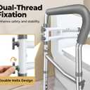 Toilet Safety Rails for Seniors, Adjustable Toilet Safety Frame Handles Fits Most Toilets, Mothers Day Gifts for Handicap and Disabled Seniors Elderly, Foldable, Safe Weight Capacity of 330 lbs(150KG)