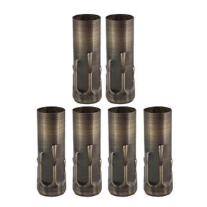 BQLZR Candle Socket Light Covers Sleeves 3 Inch Tall Chandelier Socket Covers Chandelier Base Socket for E14 Chandelier Bright Bronze Pack of 6
