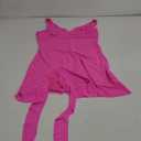 Women Sleeveless Sexy V Neck Bodycon Mini Dress Summer Side Slit Mesh Irregular Ruffle Hem Backless Short Dress, Rose red, M