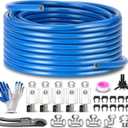 Howaoo 3/4" x 200ft Compressed Air Line Kit, Shop/Garage HDPE-Aluminum Air Line Kit for Compressor, Leak-Proof & Easy to Install (3/4" 200FT)
