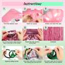 Witch Birthday Party Decorations,Pink and Green Witch Theme Girls Happy Birthday Decorations include Banner, Balloons,Witch Paper Glasses,Foil Curtains,Swirl Decors,and Witches Crown Balloons