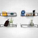 Pegboard Shelves, Peg Board Hooks, for Organizing Various Tools, 4 Packs, Black