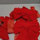 Red Christmas Bows Decorations, Red Velvet Bows for Christmas Tree, 10 PCS 9x13 Large Bow Ornaments for Xmas Tree, Cabinets, Wreaths Garland, Indoor Outdoor Decor, Front Door, Stairs Fence Fireplace