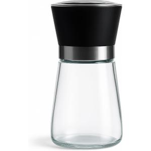 Premium Herb and Spice Grinder Manual Glass Jar with lid with Adjustable Ceramic Burr, Portable Coffee Bean Grinder, Pepper Mill, Salt Grinder, Seed Grinder and Kitchen Spice Crusher