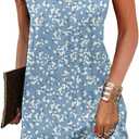 Ladlop Summer Dresses for Women 2026 Beach Loose Casual A Line Dress Sleeveless V-Neck Sundress with Pockets, S