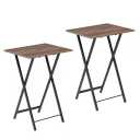 VECELO KHD-XF-DST01-CFE Foldable TV Tray Portable Wooden Snack Table