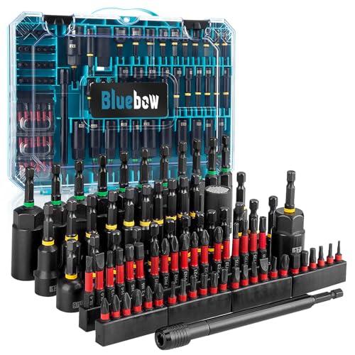 80PSC Magnetic Impact Nut Driver Set - Metric & SAE with Socket Adapters, Wing Nut Driver, Bit Holder, Universal Sockets, Quick Release Extension, Power Bits, 1/4'' Quick Change, Storage Box