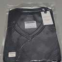 PINKMSTYLE Women's Long Sleeve V Neck Fitted Thermal Top Basics Thermal Tops Slim Fitted Y2K Base Layer Clothes Dark Grey X-Small