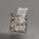 DanLingJewelry 20 pcs Natural Opalite Charms Faceted Oval Necklace Pendants Gemstone Charms for Jewelry Making 14x8x5mm