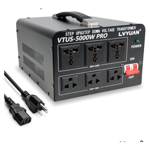 LVYUAN 5000 Watt Voltage Converter Transformer Heavy Duty Step Up Step Down AC 110V/120V/220V/240V Converter with Hard-Wiring