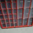 Akro-Mils 44-Drawer Plastic Drawer Storage Cabinet for Garage Organization, Bead Organizer, Building Bricks Storage, Teacher Toolbox, Makeup Organizer, 20" W x 6" D x 16" H, 10144 Red
