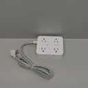 Surge Protector Power Strip - HANYCONY 8 Outlets 4 USB (2 USB C) Charging Ports, Multi Plug Outlet Extender, 5Ft Braided Extension Cord, Flat Plug Wall Mount Desk Charging Station for Home Office ETL (White)