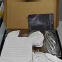 Ryamen Dual Shower Head Combo, Brushed Nickel 8'' High Pressure Rain/Rainfall Shower Head, 6 Settings Adjustable Handheld Showers, with 15" Height Adjustable Slide Bar, Holder/59 Hose