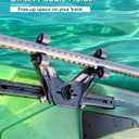 Kayak Paddle Holder, Kayak Accessories for Fishing, Dual Head Kayak Track Mount Accessories, Offset Paddle Holder for Kayaking, Kayak Rail Accessories, Standard