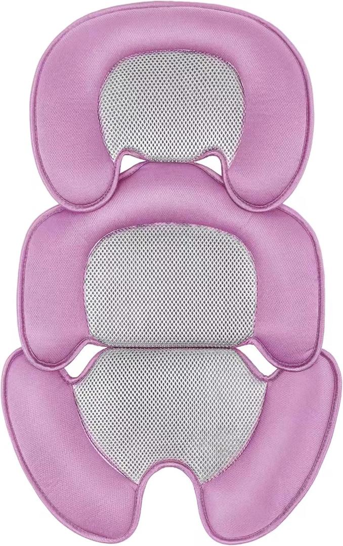 Newborn Baby Support Cushion Infant Insert 3D Mesh Breathable Liner Compatible with Stroller, Car seat, High Chair Etc (Pink)