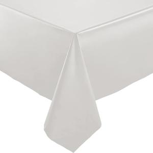 Blue Sky Silver Plastic Tablecloth for Rectangle Tables- 54"x108", Party Table Cloth Disposable (1 Count) | Premium Silver Tablecloth for 6 to 8 Foot Tables at Parties, Weddings, Birthdays & More