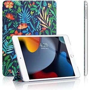 Soke Case for iPad 6th/5th Generation 2018/2017, [Slim Trifold Stand + Auto Wake/Sleep], Premium Protective Hard PC Back Cover for Apple 9.7-Inch iPad Air 2 & Air 1 (Jungle Night)